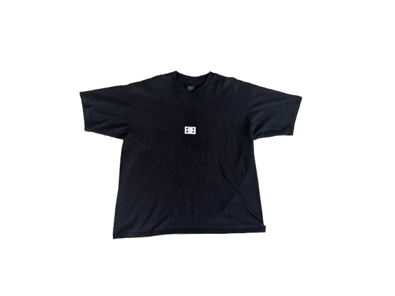 Black Essentials Tee Front